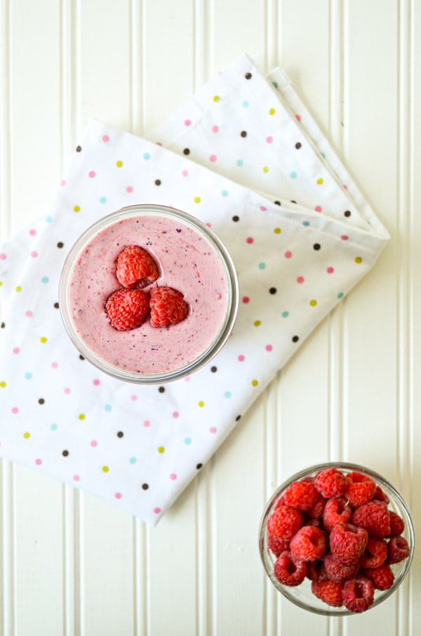 This Basic Berry Kefir Smoothie can't get any easier! Frozen fruit and homemade milk kefir blend to make an easy, healthy, and gut-friendly breakfast.