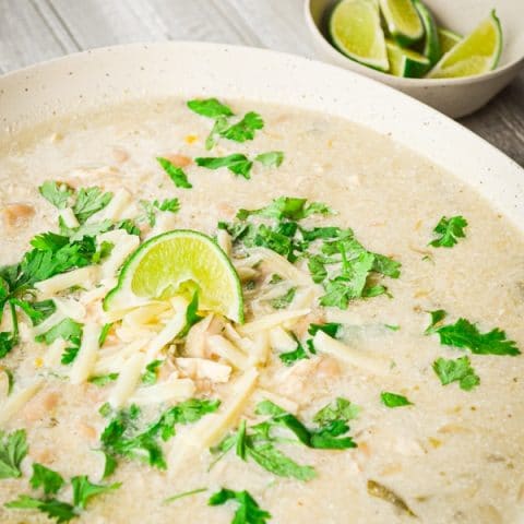 One of the BEST Crock Pot Chicken Recipes! You just have to try this Slow Cooker White Chicken Chili!