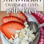 strawberry kefir overnight oats