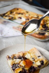 You are just going to LOVE this Blueberry Cream Cheese Sourdough Baked Pancake! This uses up a lot of discard, is full of protein, and totally delicious!