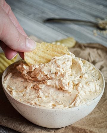 This recipe for French Onion Dip uses PANTRY ingredients, but is still made from scratch! As easy as making it from a packet, but half the cost! Food from scratch is always better.