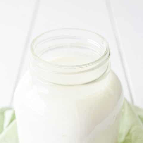 A jar of real buttermilk.