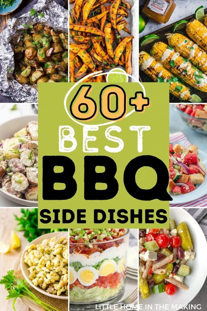 The text reads "60+ best BBQ Side Dishes"