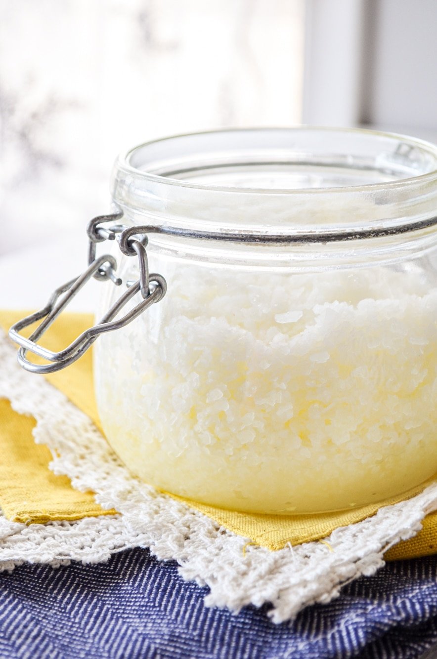 Easy Homemade Salt Scrub {Just 4 Simple Ingredients}