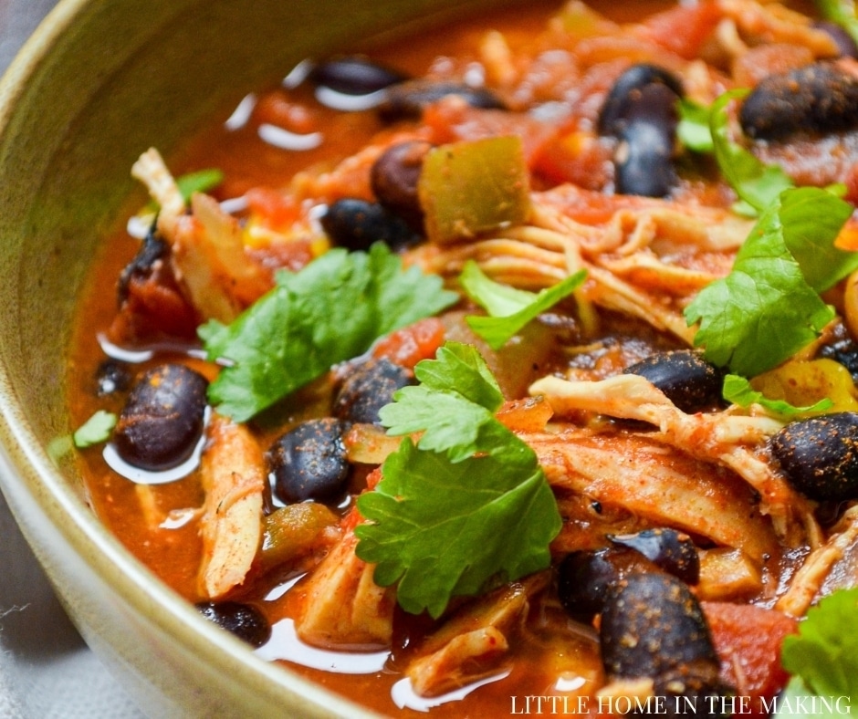 Crockpot Chicken Taco Soup - Little Home in the Making