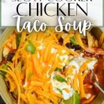 slow cooker chicken taco soup