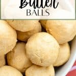 A bowl of plain peanut butter balls.