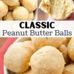 Small, plain peanut butter balls.
