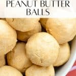 A bowl of peanut butter balls.