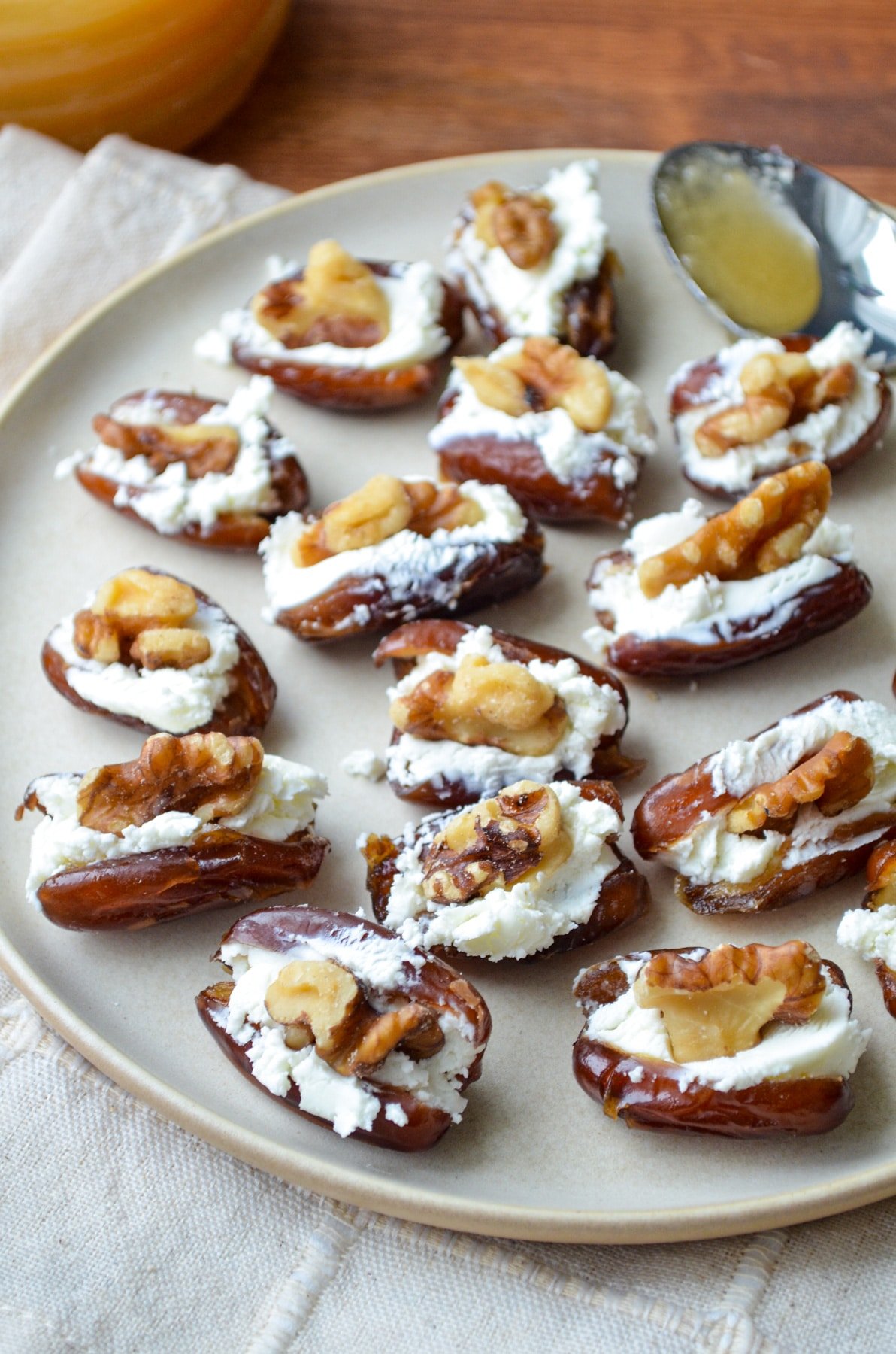 Stuffed Dates with Goat Cheese and Walnuts - Little Home in the Making