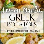 lemon garlic greek potatoes