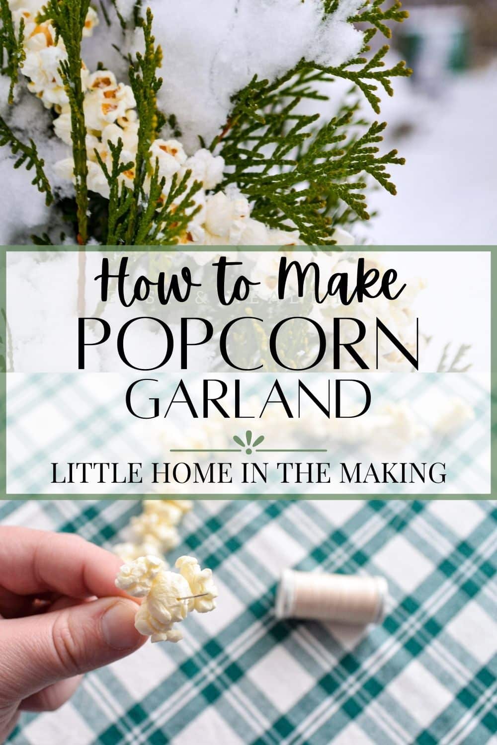 How to make popcorn garland for a Christmas tree