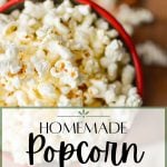 Homemade popcorn with ghee