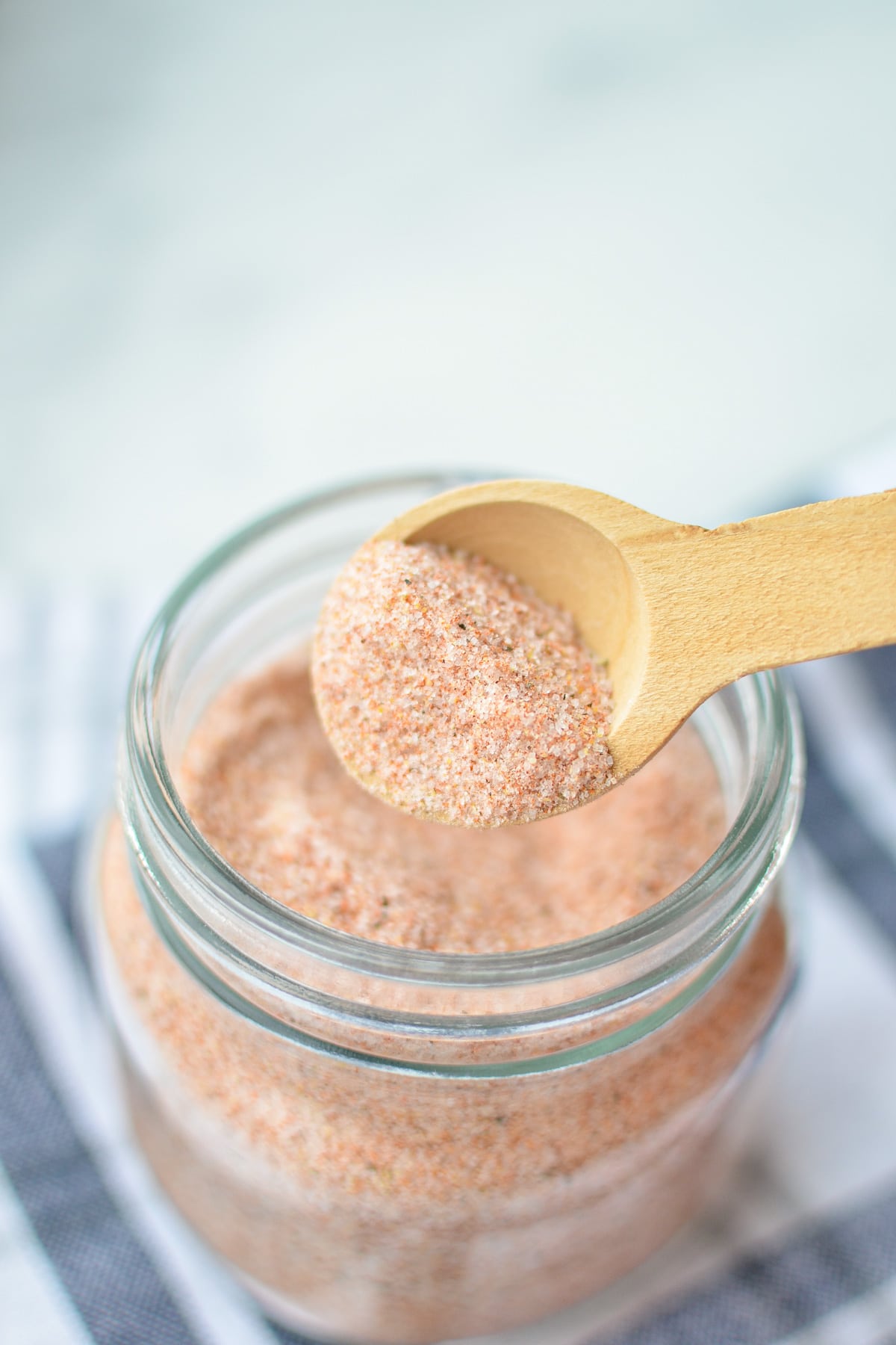 A jar of homemade seasoned salt