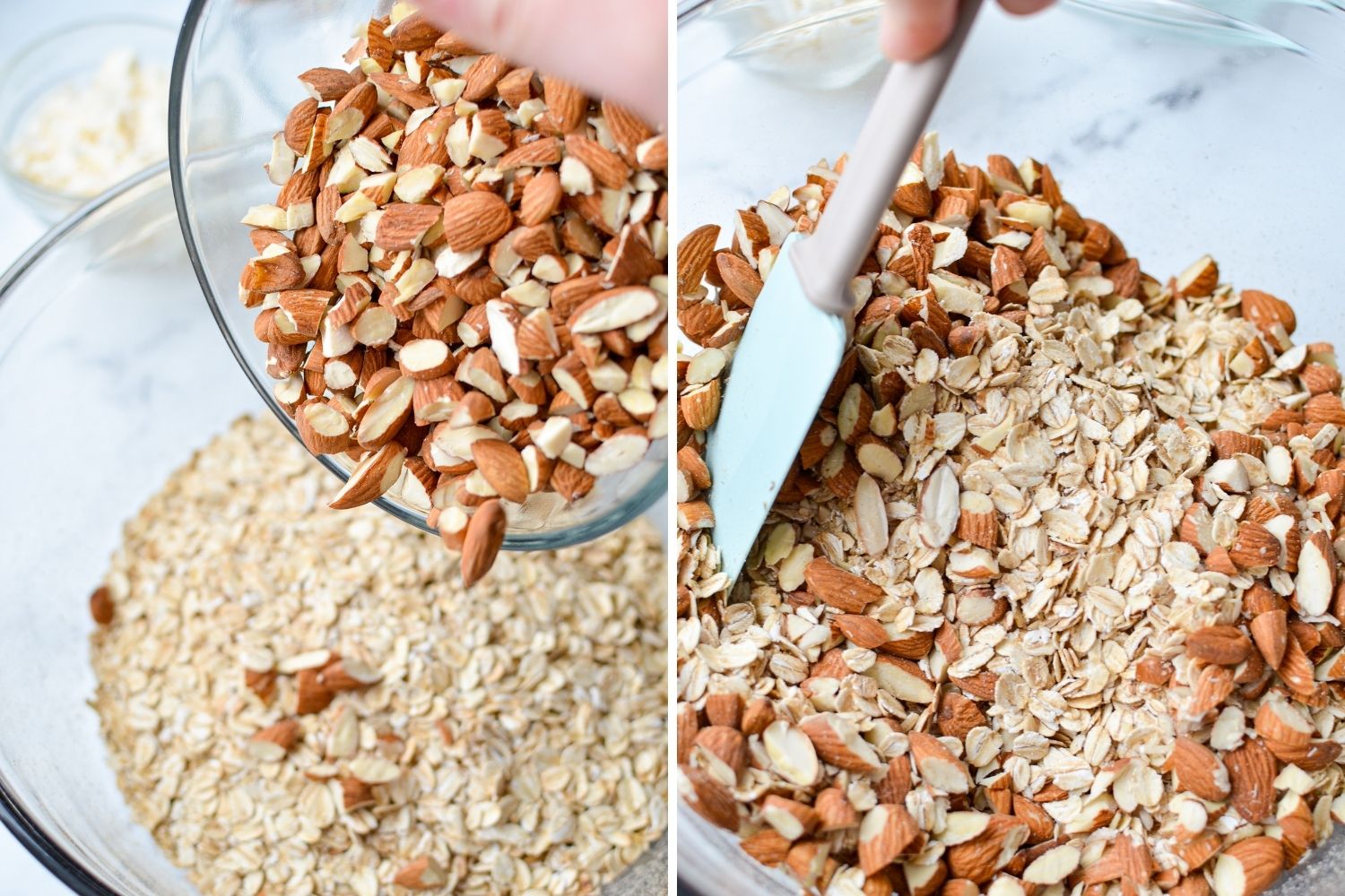 Adding almonds to oats