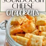 Sourdough cheese crackers