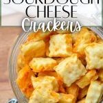 Sourdough cheese crackers