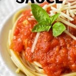 hearty marinara sauce with basil