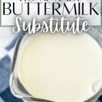 homemade buttermilk substitute