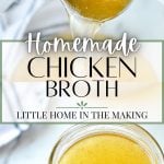 homemade chicken broth