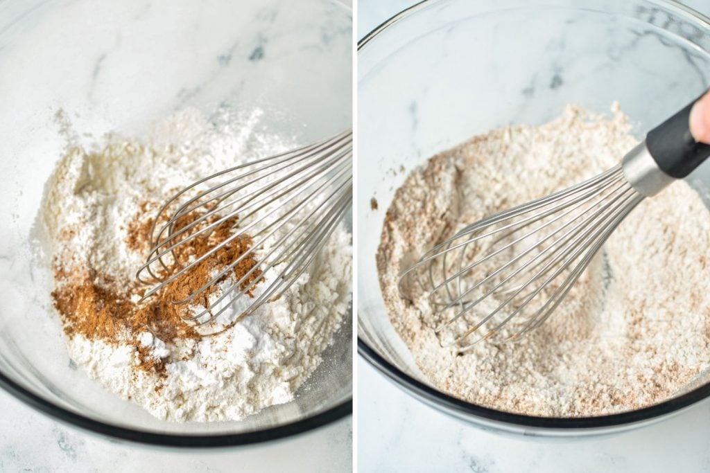 Whisking together dry ingredients