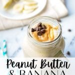 peanut butter and banana kefir smoothie