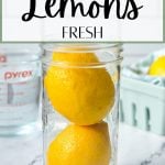 A jar of lemons, stacked in a glass jar.