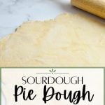 A rolled out sheet of pie dough.