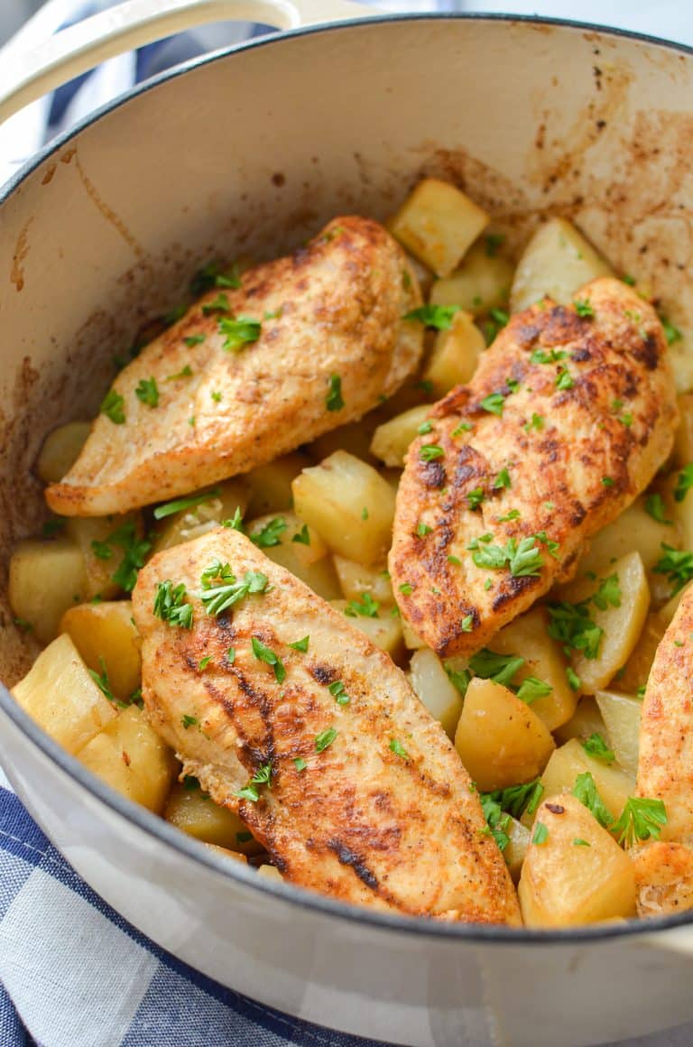 Dutch Oven Chicken Breast and Potatoes