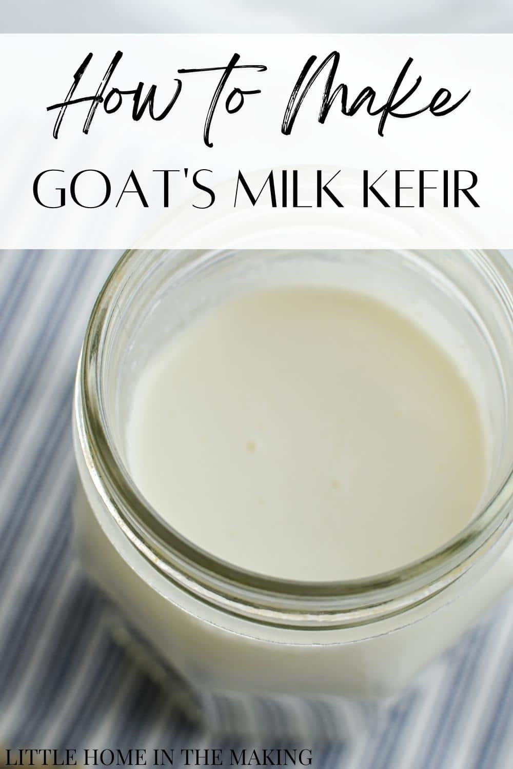 How to Make Goats Milk Kefir Little Home in the Making
