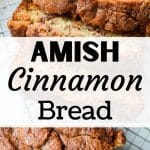 Slices of cinnamon bread on a wire cooling rack.