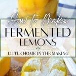 Adding a lid to a jar of fermented lemons.