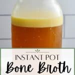 A jar of bone broth with a top layer of fat.