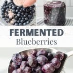 Adding salt to blueberries to preserve them.