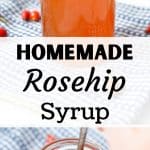 A small jar of homemade syrup.