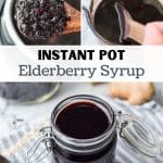 Straining elderberries to make syrup.