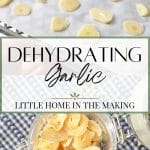 Adding a tray of garlic slices to a dehydrator.